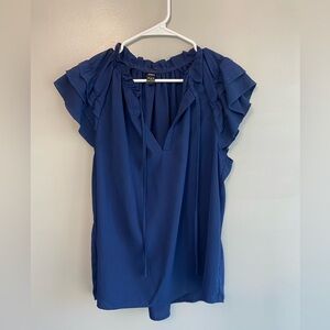 SHEIN women’s navy blue blouse- size large. Perfect condition.
